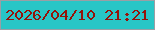 文字の大きさ：4、枠の色：9a9fa4、背景の色：28c6c6、文字の色：961209 無料ブログパーツのブログ時計