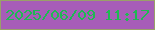 文字の大きさ：5、枠の色：9aa069、背景の色：a75db8、文字の色：1fb953 無料ブログパーツのブログ時計