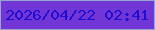 文字の大きさ：4、枠の色：9aa5cf、背景の色：7235d6、文字の色：200ed3 無料ブログパーツのブログ時計