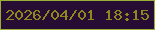 文字の大きさ：2、枠の色：9aad34、背景の色：270c33、文字の色：90871e 無料ブログパーツのブログ時計