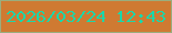 文字の大きさ：5、枠の色：9aad7d、背景の色：cf7a32、文字の色：1bd7aa 無料ブログパーツのブログ時計
