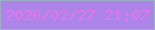 文字の大きさ：2、枠の色：9aaec6、背景の色：ad85e9、文字の色：e774ef 無料ブログパーツのブログ時計