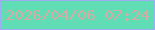 文字の大きさ：3、枠の色：9aaef1、背景の色：60ddb4、文字の色：d2aca5 無料ブログパーツのブログ時計