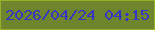 文字の大きさ：5、枠の色：9aaf28、背景の色：6e852e、文字の色：3636c4 無料ブログパーツのブログ時計