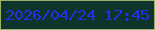 文字の大きさ：2、枠の色：9ab26e、背景の色：0e342b、文字の色：2230eb 無料ブログパーツのブログ時計