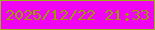文字の大きさ：3、枠の色：9ab415、背景の色：f104f2、文字の色：9b9c02 無料ブログパーツのブログ時計