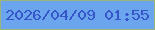 文字の大きさ：3、枠の色：9ab479、背景の色：6aa5ed、文字の色：3655c8 無料ブログパーツのブログ時計