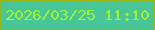 文字の大きさ：2、枠の色：9ab50c、背景の色：49c697、文字の色：9cf433 無料ブログパーツのブログ時計