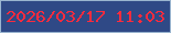 文字の大きさ：2、枠の色：9ab5cf、背景の色：2f4986、文字の色：fe2b3d 無料ブログパーツのブログ時計