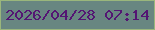 文字の大きさ：2、枠の色：9ab67c、背景の色：688681、文字の色：541673 無料ブログパーツのブログ時計