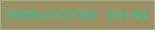 文字の大きさ：1、枠の色：9ab68f、背景の色：9c9064、文字の色：31c196 無料ブログパーツのブログ時計