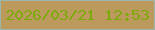 文字の大きさ：1、枠の色：9ab6ad、背景の色：bc995c、文字の色：7daa0b 無料ブログパーツのブログ時計