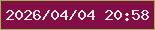 文字の大きさ：2、枠の色：9ab748、背景の色：830e47、文字の色：fdede4 無料ブログパーツのブログ時計