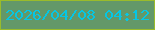 文字の大きさ：5、枠の色：9abb2b、背景の色：639869、文字の色：06c6e4 無料ブログパーツのブログ時計