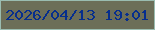 文字の大きさ：5、枠の色：9abcb0、背景の色：6c6e58、文字の色：062e8d 無料ブログパーツのブログ時計