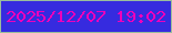 文字の大きさ：5、枠の色：9abd9c、背景の色：362bdf、文字の色：ef00bb 無料ブログパーツのブログ時計