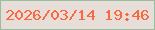 文字の大きさ：3、枠の色：9abd9d、背景の色：e7ded9、文字の色：fc683d 無料ブログパーツのブログ時計