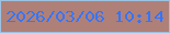 文字の大きさ：5、枠の色：9ac2e2、背景の色：af8078、文字の色：3575fd 無料ブログパーツのブログ時計