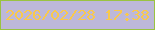 文字の大きさ：5、枠の色：9ac341、背景の色：bdb8d9、文字の色：f9c94c 無料ブログパーツのブログ時計