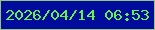 文字の大きさ：2、枠の色：9ac37e、背景の色：010c9d、文字の色：62f252 無料ブログパーツのブログ時計