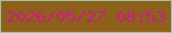 文字の大きさ：2、枠の色：9ac3a5、背景の色：8e611b、文字の色：ce1c81 無料ブログパーツのブログ時計
