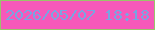 文字の大きさ：3、枠の色：9ac46b、背景の色：f658ba、文字の色：78a5e2 無料ブログパーツのブログ時計
