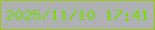 文字の大きさ：1、枠の色：9ac51b、背景の色：afb0b1、文字の色：7ad912 無料ブログパーツのブログ時計