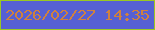 文字の大きさ：4、枠の色：9ac821、背景の色：5660d3、文字の色：cf813e 無料ブログパーツのブログ時計