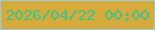 文字の大きさ：3、枠の色：9acbdb、背景の色：d7ab3b、文字の色：39c48d 無料ブログパーツのブログ時計