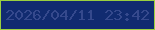 文字の大きさ：4、枠の色：9ad03f、背景の色：112b70、文字の色：35498d 無料ブログパーツのブログ時計