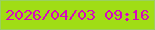 文字の大きさ：1、枠の色：9ad060、背景の色：a0dd15、文字の色：d707be 無料ブログパーツのブログ時計