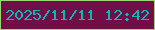 文字の大きさ：5、枠の色：9ad577、背景の色：710e45、文字の色：0ab8b9 無料ブログパーツのブログ時計