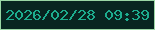 文字の大きさ：1、枠の色：9ad6a4、背景の色：082520、文字の色：1dad8e 無料ブログパーツのブログ時計