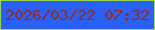 文字の大きさ：3、枠の色：9ad755、背景の色：2961f6、文字の色：99261f 無料ブログパーツのブログ時計