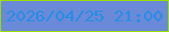 文字の大きさ：4、枠の色：9ada00、背景の色：6a8ad7、文字の色：278de5 無料ブログパーツのブログ時計