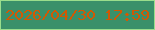 文字の大きさ：3、枠の色：9add8c、背景の色：3a906a、文字の色：d25803 無料ブログパーツのブログ時計