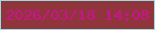 文字の大きさ：4、枠の色：9adde0、背景の色：91353c、文字の色：cc1292 無料ブログパーツのブログ時計