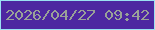 文字の大きさ：3、枠の色：9ae1f2、背景の色：4d27a1、文字の色：99a198 無料ブログパーツのブログ時計