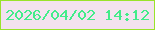 文字の大きさ：4、枠の色：9ae32b、背景の色：f3e2ef、文字の色：43ec8a 無料ブログパーツのブログ時計
