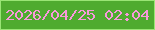 文字の大きさ：5、枠の色：9ae575、背景の色：4fab2f、文字の色：f999db 無料ブログパーツのブログ時計