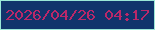 文字の大きさ：4、枠の色：9ae7d7、背景の色：11346c、文字の色：ba2869 無料ブログパーツのブログ時計