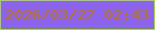 文字の大きさ：1、枠の色：9ae800、背景の色：8c64eb、文字の色：bb751c 無料ブログパーツのブログ時計