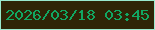 文字の大きさ：5、枠の色：9ae9cd、背景の色：2f2406、文字の色：11a762 無料ブログパーツのブログ時計