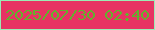 文字の大きさ：4、枠の色：9aecb5、背景の色：e73363、文字の色：61b22c 無料ブログパーツのブログ時計