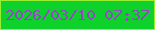 文字の大きさ：5、枠の色：9aee32、背景の色：0fd12c、文字の色：9843ca 無料ブログパーツのブログ時計
