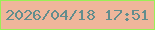 文字の大きさ：3、枠の色：9aef56、背景の色：efb69b、文字の色：628d8d 無料ブログパーツのブログ時計