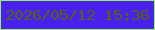 文字の大きさ：1、枠の色：9af16a、背景の色：4920ed、文字の色：536512 無料ブログパーツのブログ時計