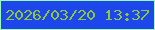 文字の大きさ：4、枠の色：9afbba、背景の色：1d47ea、文字の色：8bc93b 無料ブログパーツのブログ時計