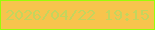 文字の大きさ：1、枠の色：9afc08、背景の色：f7c44d、文字の色：c4d55d 無料ブログパーツのブログ時計