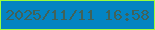 文字の大きさ：1、枠の色：9afe3d、背景の色：0384c2、文字の色：416257 無料ブログパーツのブログ時計